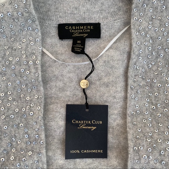 Sequin Cashmere cardigan - Picture 2 of 4